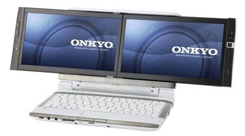 Máy tính xách tay 2 màn hình giá rẻ của Onkyo 