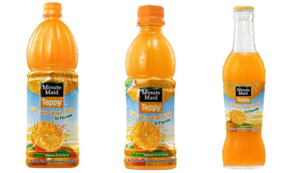 Nước cam Teppy là sản phẩm của Coca-Cola và Minute Maid 
