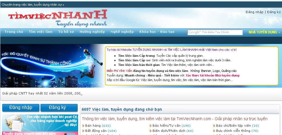 Website TimViecNhanh.com khắc phục sự cố kỹ thuật mạng