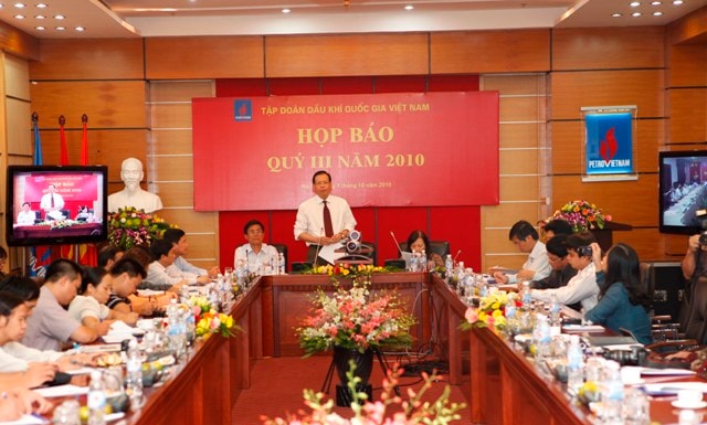 Tập đoàn dầu khí Việt Nam: Họp báo quý III năm 2010 