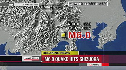 Nhật Bản lại động đất 6 độ richter 