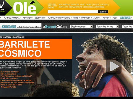 Lionel Messi được báo giới quốc tế ca tụng hết mực