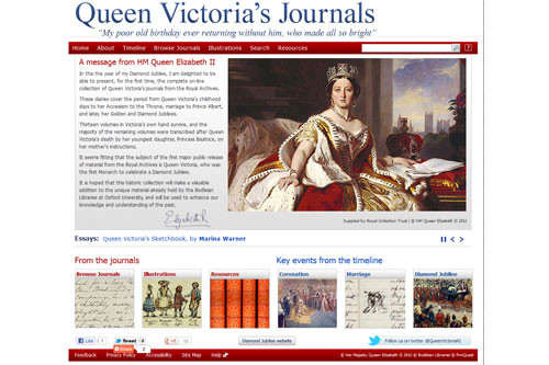 Ra mắt trang web nhật ký của Nữ hoàng Victoria