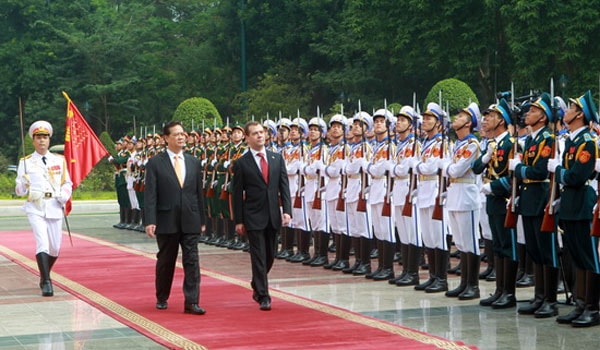 Thủ tướng Nguyễn Tấn Dũng hội đàm với Thủ tướng Medvedev 