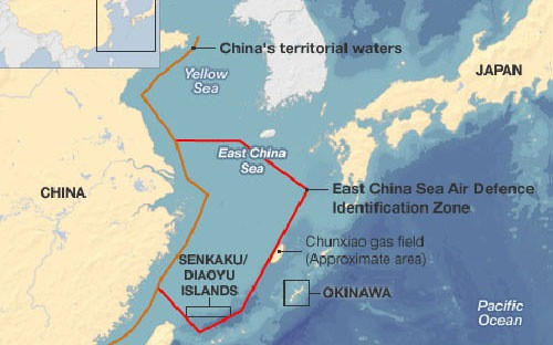Trung Quốc lập vùng phòng không trên biển Hoa Đông