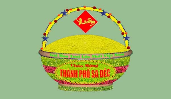 Lễ hội Hoa Xuân Sa Đéc, tái xác lập kỷ lục “Giỏ hoa tươi lớn nhất Việt Nam”