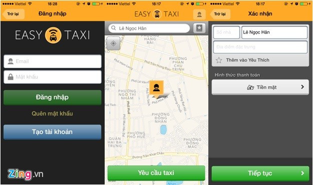 Easy Taxi - ứng dụng giúp bắt taxi dễ dàng 