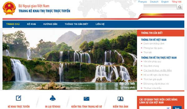 Đăng ký trực tuyến để xin visa vào Việt Nam