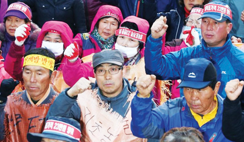Nông dân Hàn Quốc phản đối việc nhập khẩu gạo