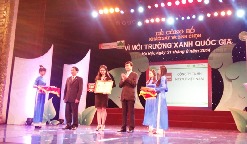 Nestlé VN được bình chọn DN “Vì môi trường xanh quốc gia 2014”