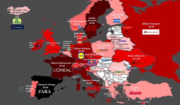 [Videographic] Điểm danh tỷ phú châu Âu