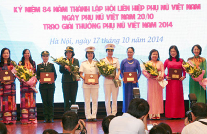 10 cá nhân được trao giải thưởng Phụ nữ Việt Nam