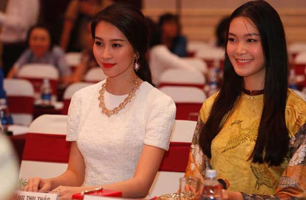 Thu Thảo – Thùy Dung rạng ngời tại họp báo hoa hậu Việt Nam