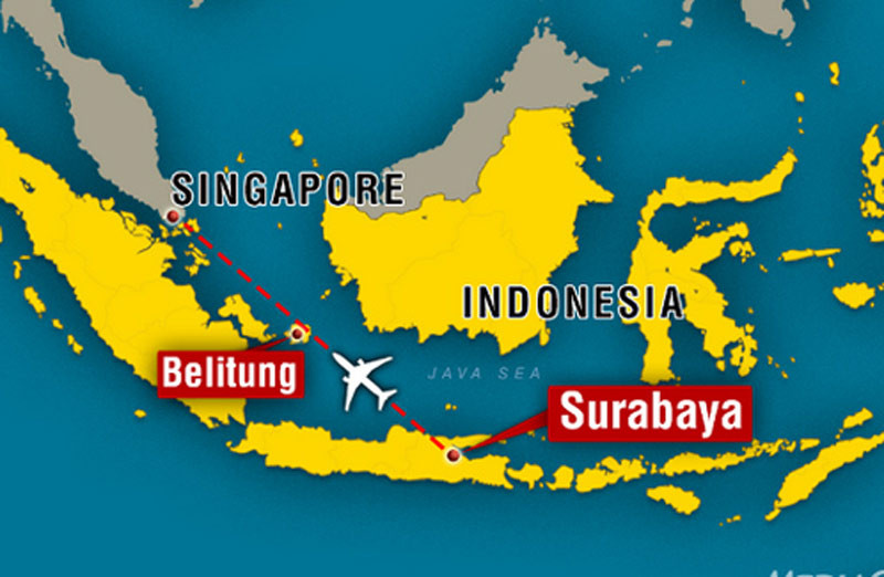 Máy bay AirAsia có thể đã rơi ngoài khơi Sumatra
