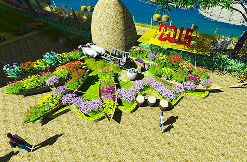 Nét nổi bật của Hội chợ hoa Xuân – Phú Mỹ Hưng 2015 chủ đề “Mùa gặt”