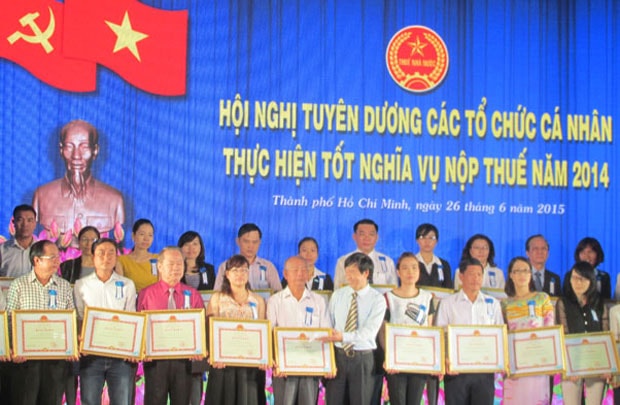 TP.HCM: Tuyên dương tổ chức, cá nhân thực hiện tốt nghĩa vụ thuế 2014