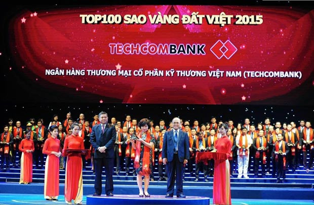 Techcombank nhận giải thưởng Sao Vàng Đất Việt 2015