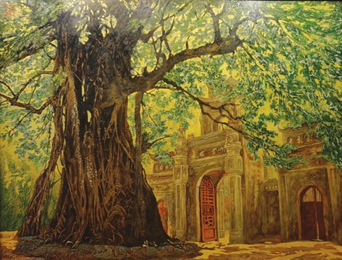 Bóng ngàn xưa – tranh sơn mài của Nguyễn Trường Linh doanhnhansaigon