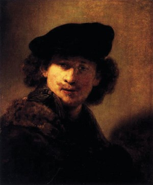 Tự họa với mũ nhung và áo măng-tô lông thú của Rembrandt doanhnhansaigon