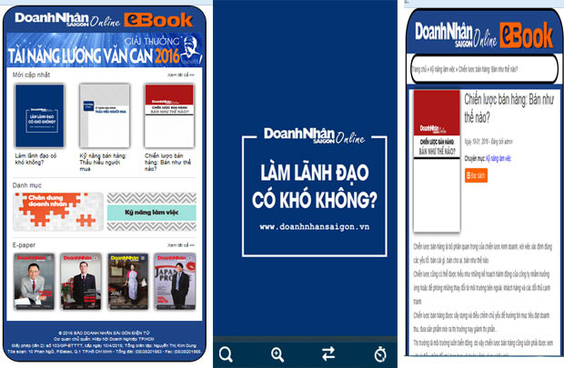 Ra mắt Ebook Doanh Nhân Sài Gòn Online