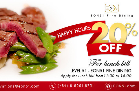 Nhà hàng EON51 và chương trình “Happy Hour”