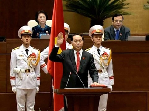 Chủ tịch nước Trần Đại Quang tuyên thệ nhậm chức doanhnhansaigon
