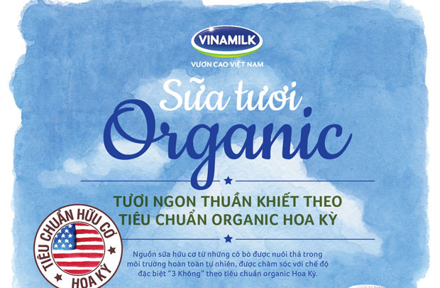 Vinamilk giới thiệu sữa tươi organic chuẩn USDA