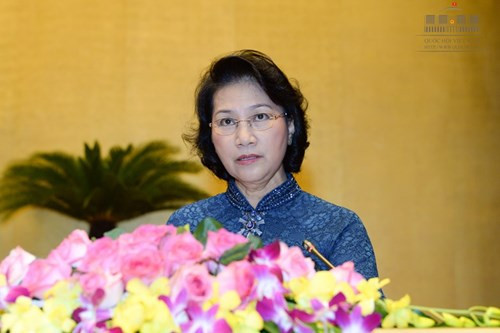 Chủ tich Quốc hội Nguyễn Thị Kim Ngân phát biểu khai mạc kỳ họp doanhnhansaigon