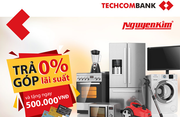 Techcombank hoàn tiền cho chủ thẻ khi thanh toán tại Nguyễn Kim