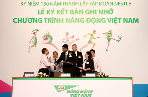 Nestlé Việt Nam khuyến khích trẻ em chơi thể thao