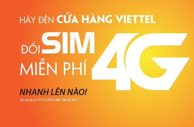 Viettel nâng cấp SIM 4G cho khách hàng 