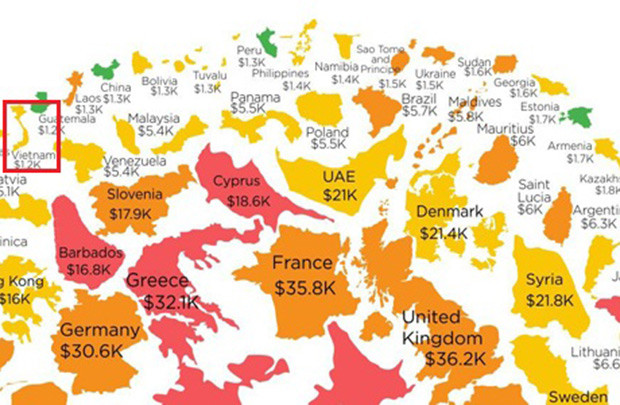 Công dân nước nào gánh nợ công cao nhất?