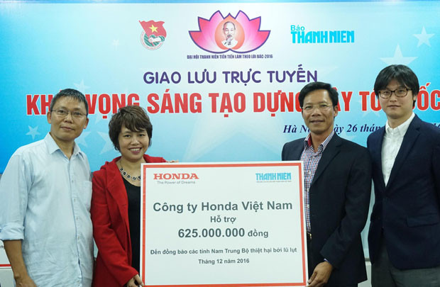 Honda Việt Nam chia sẻ khó khăn cùng đồng bào Nam Trung Bộ
