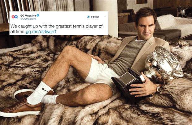 Tay vợt Roger Federer gây tranh cãi vì... được khen