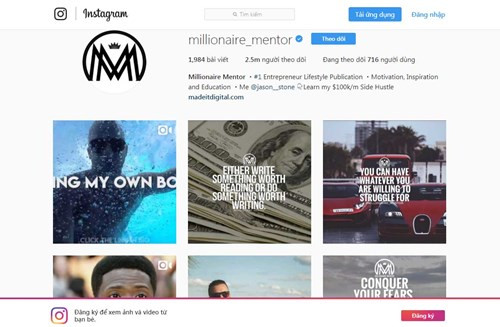 Instagram Millionair Mentor của Jason Stone doanhnhansaigon