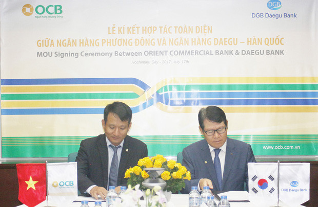 OCB ký kết hợp tác toan diện với Ngân hàng Daegu Hàn Quốc
