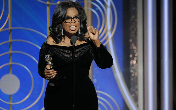 Oprah Winfrey phát biểu khi nhận giải Thành tựu trọn đời Cecil B. DeMille