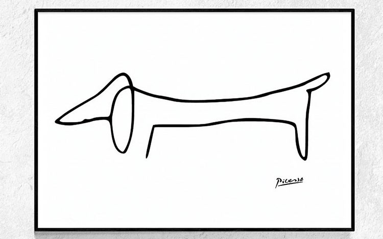 Chó Lump qua nét vẽ của Picasso