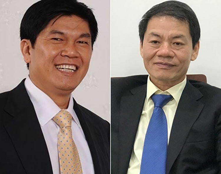 Ông Trần Đình Long (trái) và ông Trần Bá Dương mới góp mặt năm nay.