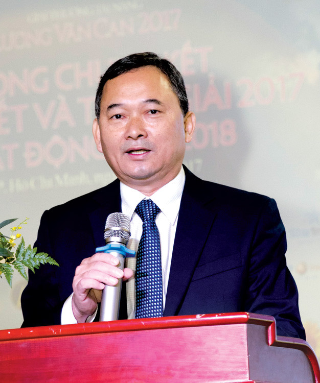 Ông Ngô Vi Đồng, Phó trưởng BTC GTTNLVC 2018, Chủ tịch HĐQT Công ty CP Dịch vụ Công nghệ -  Tin học HPT - Ảnh: Vy Khánh