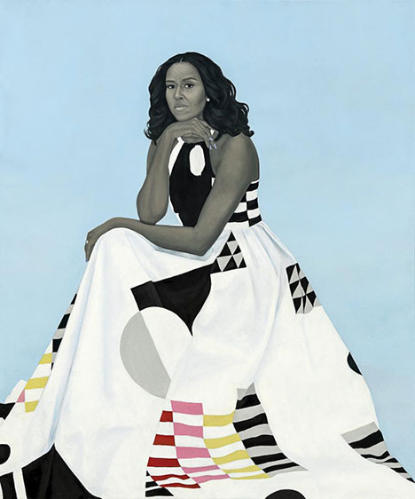 Chân dung bà Michelle Obama do Amy Sherald vẽ