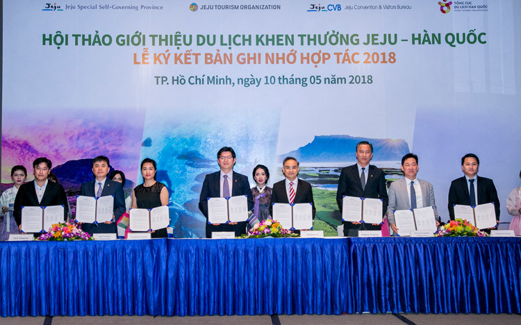 Hội thảo du lịch khen thưởng Jeju, Hàn Quốc và lễ ký kết biên bản hợp tác năm 2018