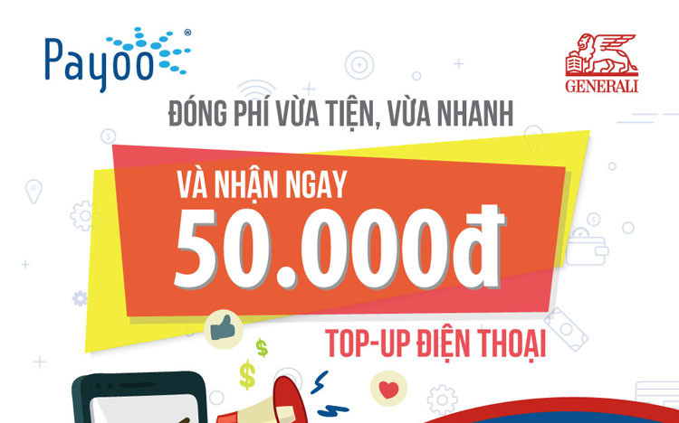 Generali Việt Nam ưu đãi khách hàng đóng phí qua Payoo