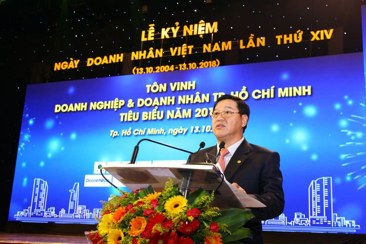 Ông Chu Tiến Dũng - Chủ tịch HUBA phát biểu tại sự kiện.