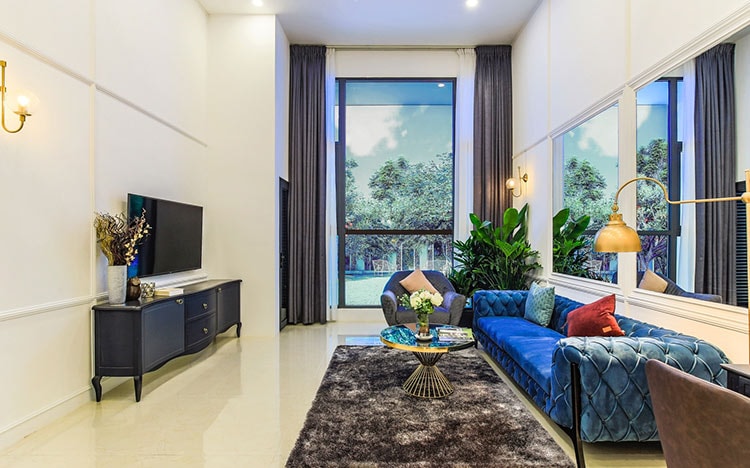 Officetel của Southgate Tower được bố trí công năng hài hoà với trần cao 4.5m