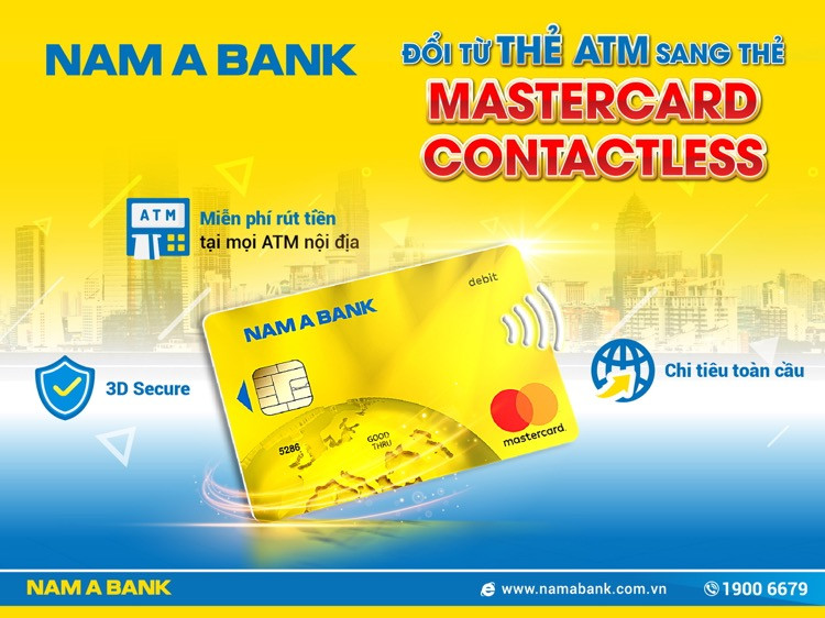 Nam A Bank Mastercard Contactless – Chạm là thanh toán