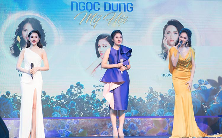 Diễn viên Việt Trinh – Ca sĩ Hari Won – Hoa hậu Hương Giang là 3 đại sứ của TMV Ngọc Dung