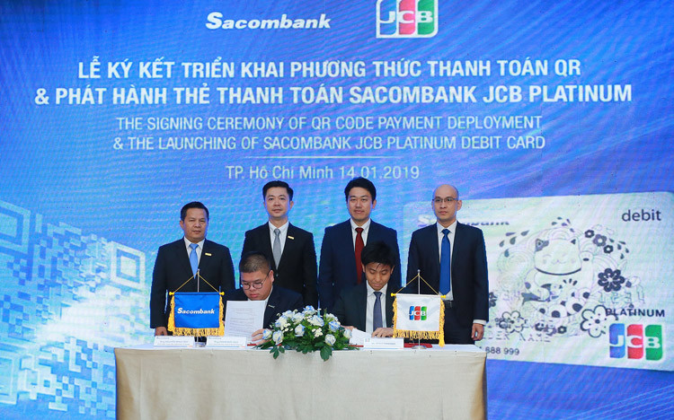 Sacombank cùng JCB ký kết triển khai phương thức thanh toán QR