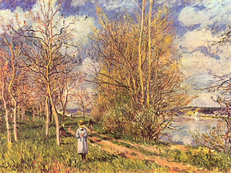 Cánh đồng nhỏ vào Xuân – Alfred Sisley