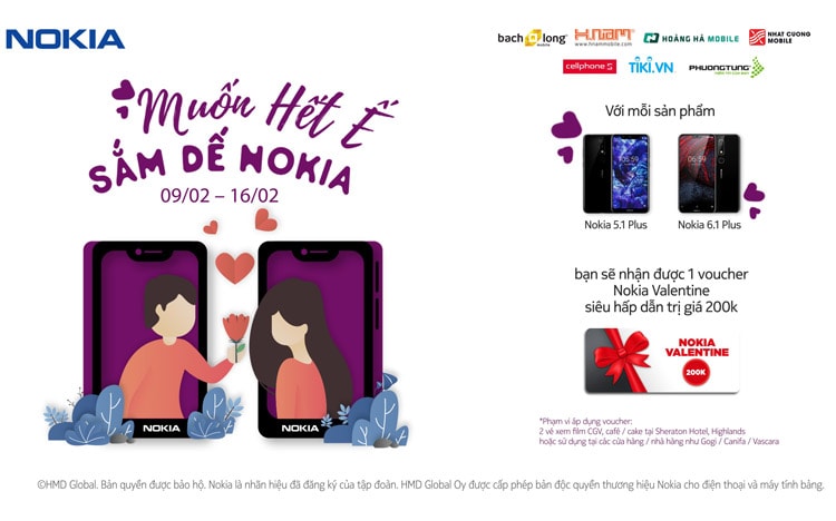 Khuyến mãi dịp Valentine “Muốn hết ế, sắm dế Nokia”